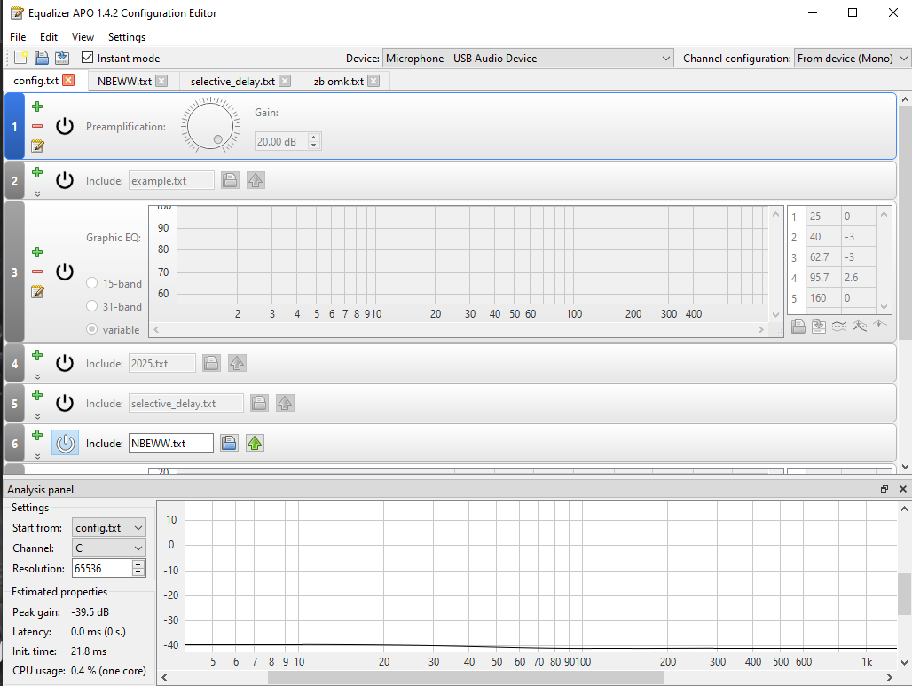 Equalizer APO Interface Preview